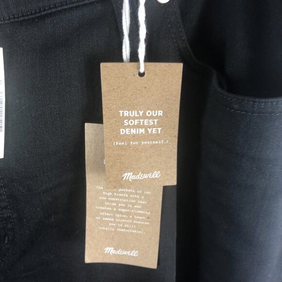 Madewell Taller 9" Mid Rise Skinny Jeans Lunar Wash Black Sz. 36TL NEW - Picture 10 of 12